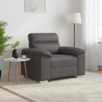 Sofa-kėdė, pilka, 100x81x84 cm, dirbtinė oda