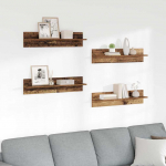 Sieninės lentynos 4 pcs Senovinis medis 80 x 11,5 x 18 cm