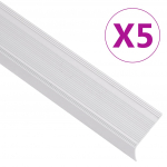 Profiliai laiptams, 5vnt., sidabro, 100 cm, aliuminis, L formos