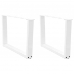 Kavos staliuko kojelės, V formos, 2 vnt., baltos, 70x(42-43,3) cm, plienas