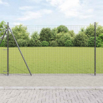 Tvora su stulpais Pilka 1,6 x 10 m Plienas ir PVC