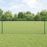 Tvora su stulpais Žalia 0,8 x 10 m Plienas ir PVC