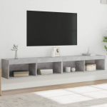 TV spintelės su LED lemputėmis, 2vnt., betono, 100x30x30cm