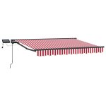 Rankinis markizės rėmas su LED Raudona ir balta 3,5 x 2,5 m