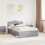 Lovos rėmas Pilkas Sonoma 120 x 200 cm Kietos pu&scaron;ies mediena