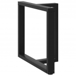 Valgomojo stalo kojelės, 2 vnt., juodos, 70x35x(72-73) cm, plienas
