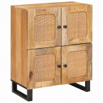 Kabalas su saugykla Ruda 60 x 33 x 75 cm Kietas mango medis