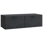 Sieninė TV spintelė Juoda 98 x 41 x 30 cm Apdirbta mediena