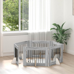 &Scaron;unų vartai su stovais 6 pcs Pilka sonoma ąžuolo 80 x 60 cm