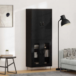 Auk&scaron;tas spintelė 2 pcs Juodas ąžuolas