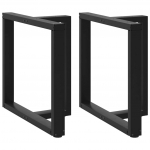 Valgomojo stalo kojelės, 2 vnt., juodos, 80x35x(72-73) cm, plienas