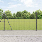 Tvora su stulpais Pilka 1,2 x 10 m Plienas ir PVC