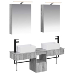 Vonios spintos komplektas 5 pcs Pilka Sonoma 50 x 14,5 x 70 cm