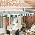 Markizės apdailė Žalia ir balta 380 x 20 cm Drobė