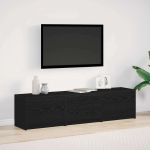 TV spinta su LED su stalčių Juodas ąžuolas 162 x 34 x 40 cm