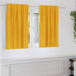 Užtemdymo užuolaidos 2 pcs Garučių geltona 140 x 140 cm Aksomas