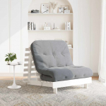 Futono sofa-lova su čiužiniu, balta, 90x206x11cm, pu&scaron;is