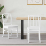 Valgomojo kėdės 2 pcs Balta 50 x 52,5 x 91 cm