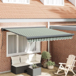 I&scaron;traukiama markizė Žalia ir balta 350 x 250 cm