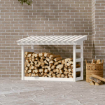 Stovas malkoms, baltas, 108x64,5x78cm, pu&scaron;ies medienos masyvas