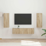 TV spintelių komplektas 2 pcs Sonoma ąžuolas Apdirbta mediena