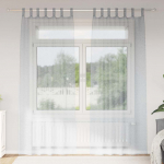 Voile Užuolaida 2 pcs Tamsiai pilka 260 x 140 cm Poliesteris
