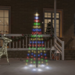Kalėdų eglutė ant vėliavos stiebo, 180cm, 108 spalvotos LED