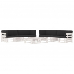 Poilsio komplektas i&scaron; palečių su pagalvėlėmis, 6 dalių, pu&scaron;is