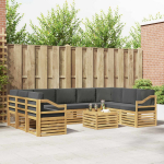 Lauko sofos komplektas 8 pcs Balta ir antracito 59 x 59 x 37 cm