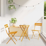 Sodo sulankstoma kėdė 2 pcs Garstyčių 42 x 46 x 82cm metalas