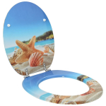 Mink&scaron;tai užsidarantis tualeto dangtis &Scaron;viesiai mėlyna