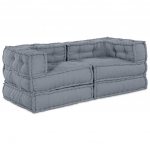 Modulinė sofa 2 pcs Pilka 140 x 70 x 56 cm Audinys