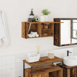 Sieninė vonios kambario spintelė, medienos, 60x25x30cm, mediena