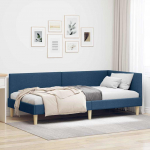 Kampinė lovos konstrukcija su galvūgalio Mėlyna 80 cm x 200 cm