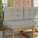 Lauko sofa pagalvėlė 2 pcs Pilka Poliesteris