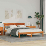 Lovos rėmas Va&scaron;ko ruda 150 x 200 cm Kietos pu&scaron;ies mediena