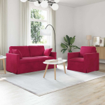 Sofos komplektas 2 pcs Vyno raudona 158 x 78 x 80 cm Aksomas