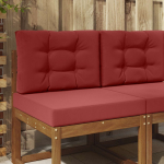 Lauko sofa pagalvėlė 2 pcs Vyno raudonumo Poliesteris