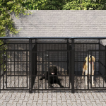 Lauko voljeras &scaron;unims su stogu, plienas, 9,38m&sup2;