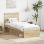 Lovos rėmas Sonoma ąžuolas 75 x 190 cm Kietos pu&scaron;ies mediena