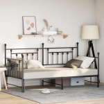 Dienos lovos rėmas Juoda 90 x 190 cm Plienas