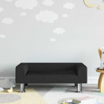 Vaiki&scaron;ka sofa, juodos spalvos, 70x45x26,5cm, aksomas