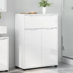 Vonios spintelė Auk&scaron;tai blizganti balta 72,5 x 36,5 x 100 cm