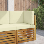 Lauko sofa pagalvėlė 3 pcs Kreminė Poliesteris