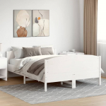 Lovos rėmas be čiužinio, baltas, 160x200cm, pu&scaron;ies masyvas