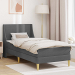 Lovos rėmas su čiužiniu Tamsiai pilka 100 x 200 cm audinys