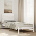 Lovos rėmas be čiužinio, baltas, 90x210cm, mediena, itin ilgas