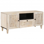 TV vienetai su stalčių Balta 105 x 33 x 46 cm Apdirbta mediena