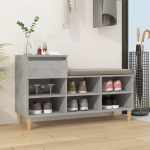 Spintelė batams, betono pilka, 102x36x60cm, apdirbta mediena