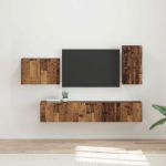 TV sieninio kabineto komplektas 4 pcs Senas medis